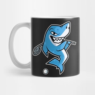 Shark Golf Player Golfer Golfing Funny Kids Boys design Mug